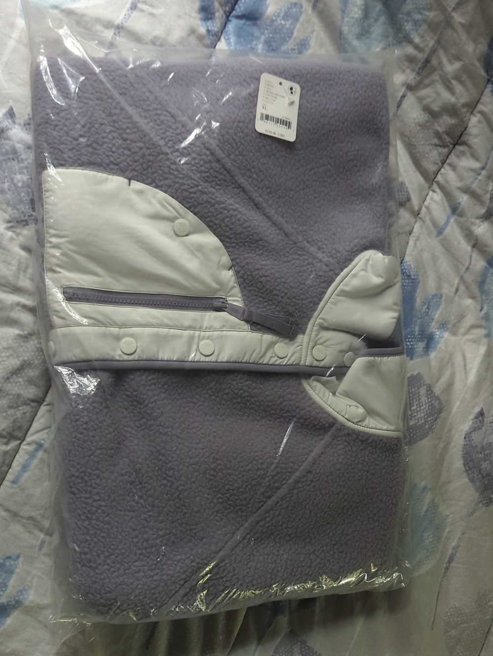 FP Movement by Free People Lavender Teddy Jacket with White Accents